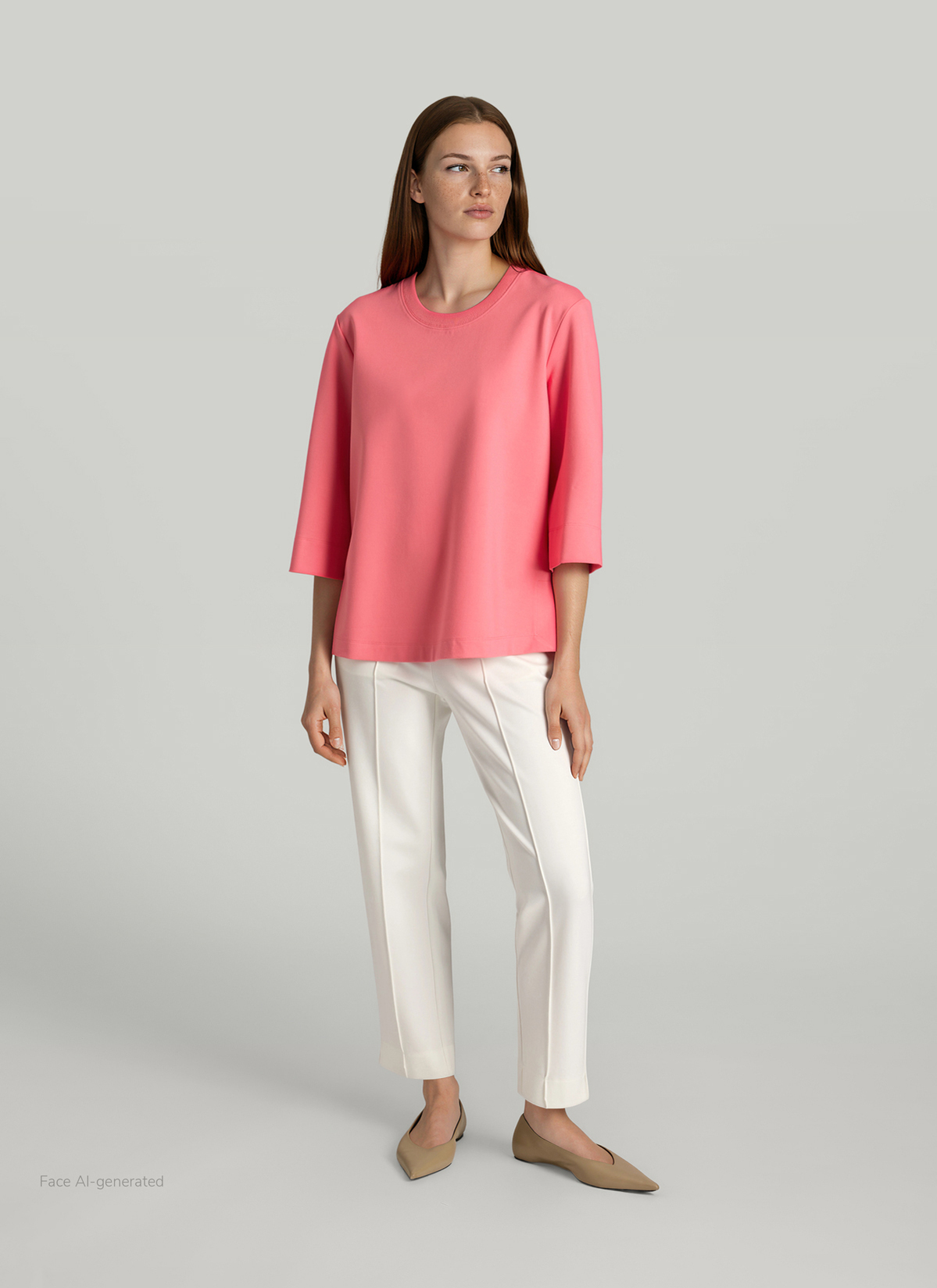 Longsleeve Rundhals 3/4 Arm, Desert Rose Detailansicht 2