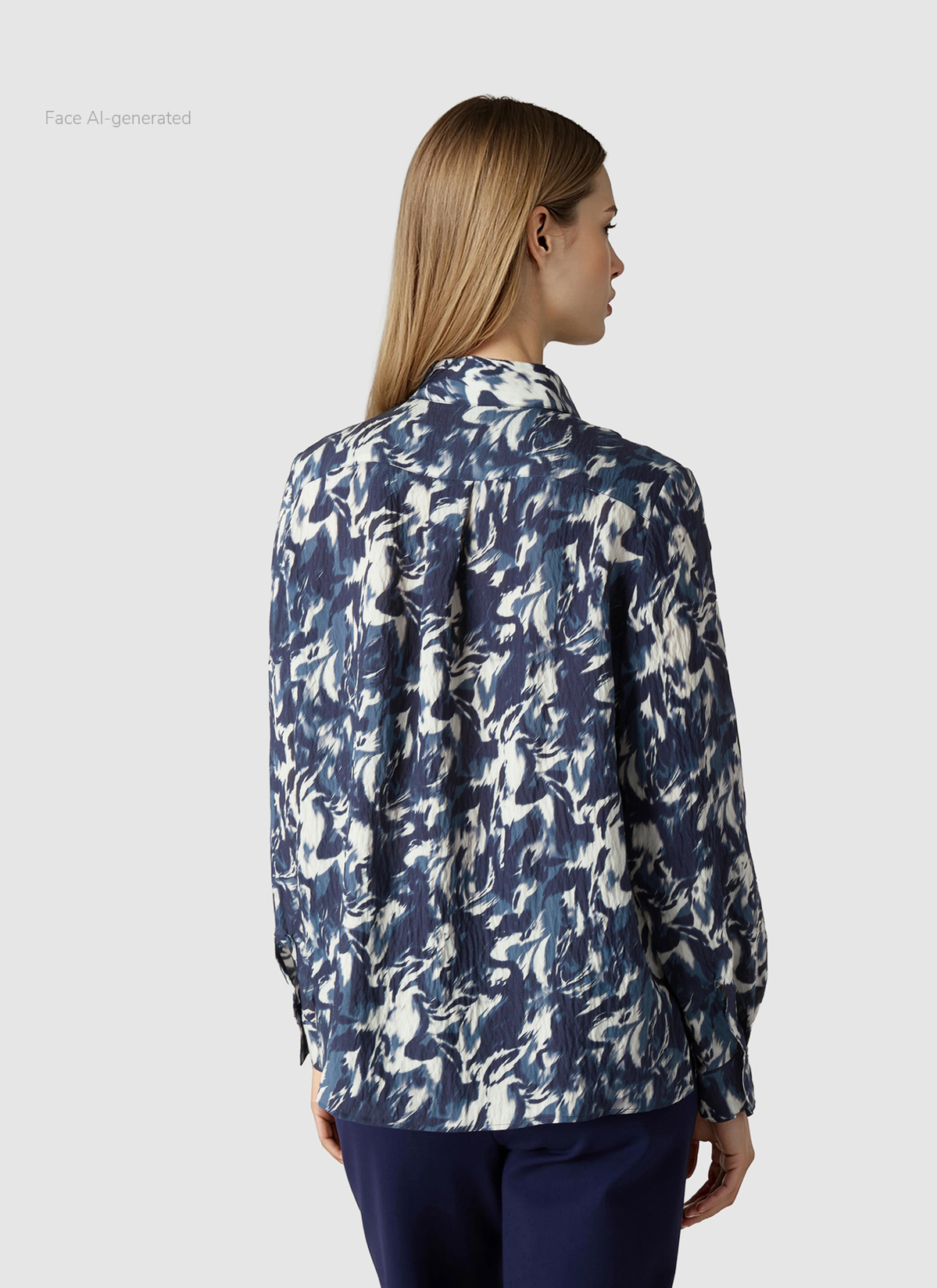 Bluse 1/1 Arm, Midnight Sail Rückansicht