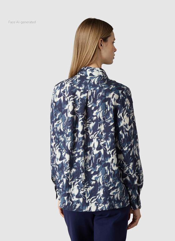 Bluse 1/1 Arm Midnight Sail Frontansicht