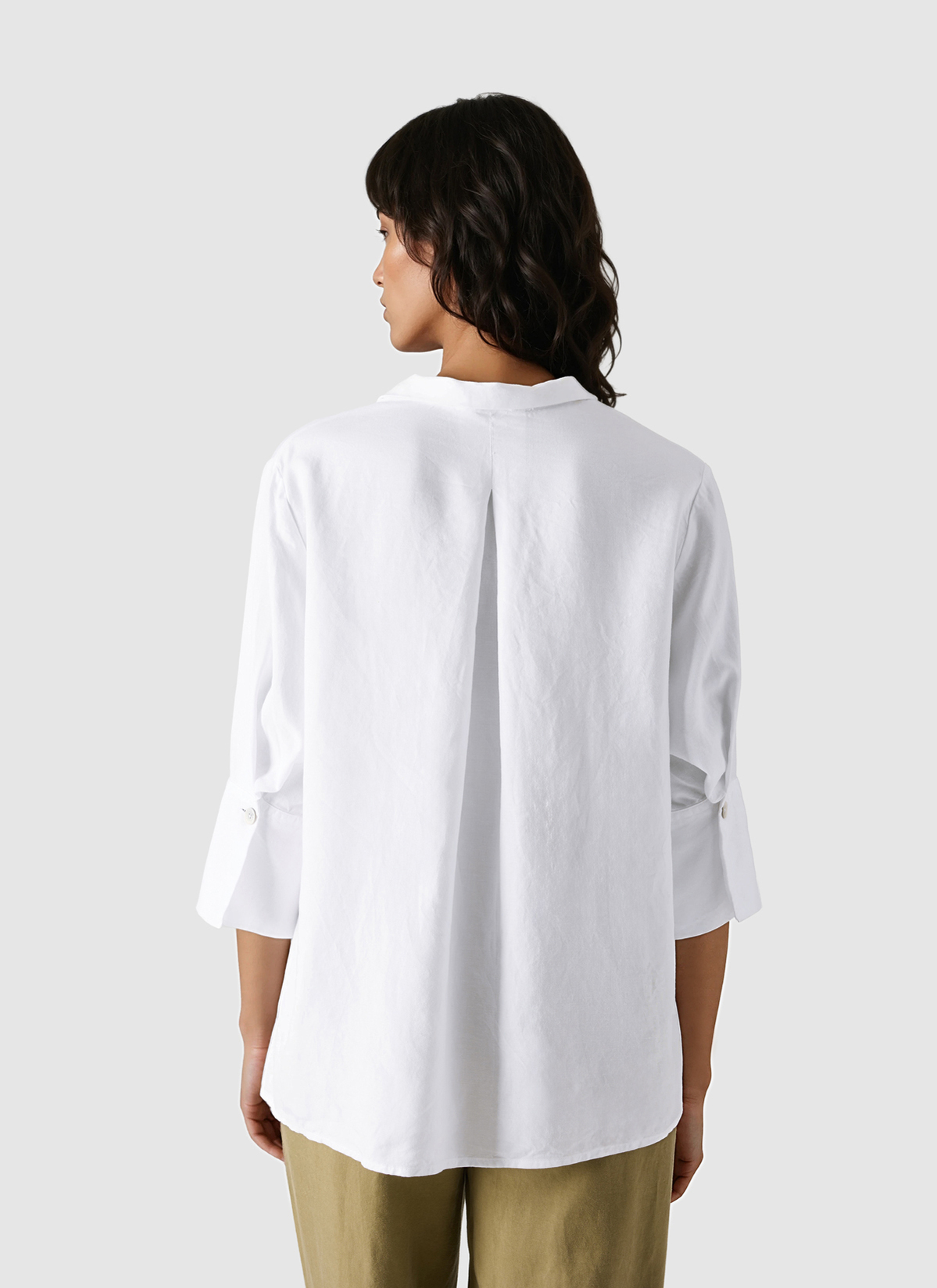 Bluse 3/4 Arm, Pure White Rückansicht