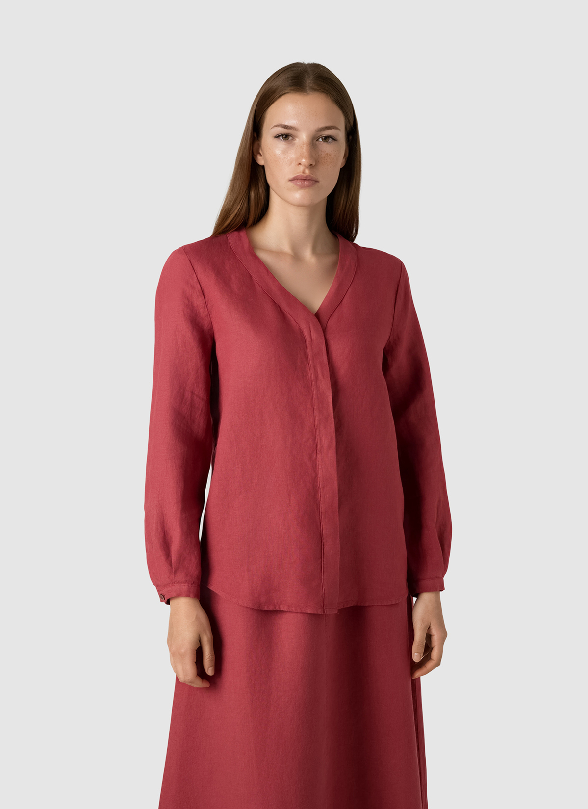 Bluse 1/1 Arm, Red Pear Frontansicht