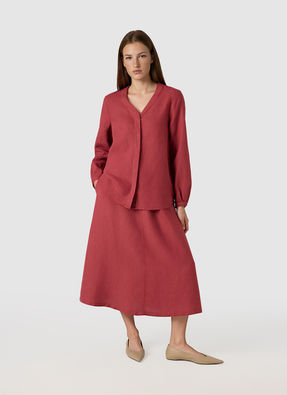 Bluse 1/1 Arm Red Pear Frontansicht