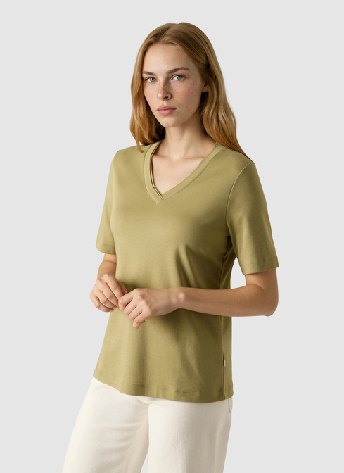 T-Shirt V-Neck 1/2 Arm width=