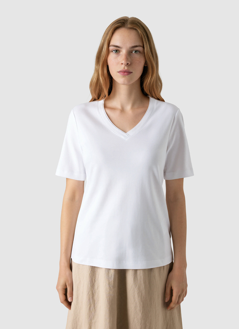 T-Shirt V-Neck 1/2 Arm width=