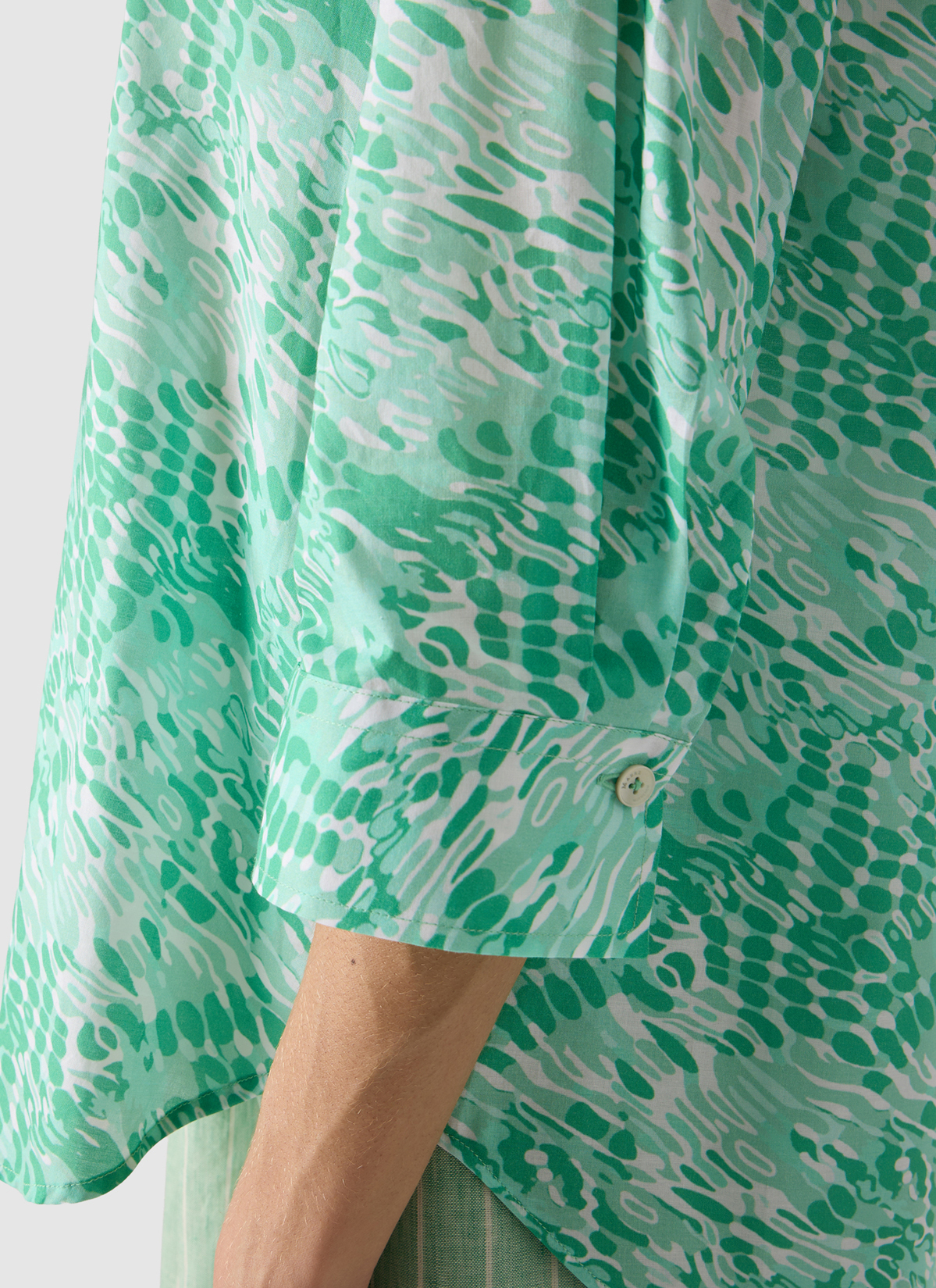 Bluse 3/4 Arm, Jade Green Detailansicht 1