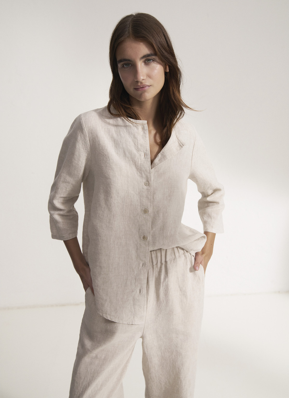 Bluse 3/4 Arm, Beach Frontansicht