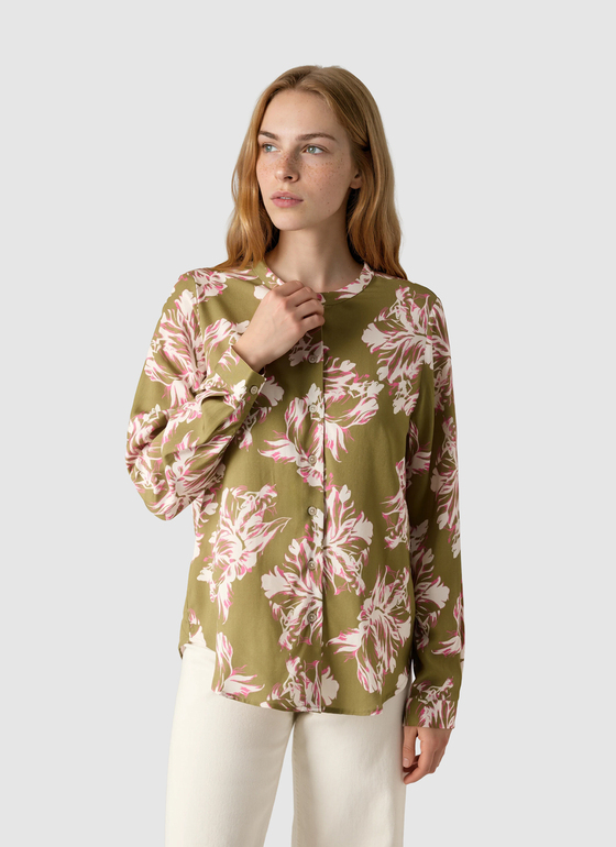 Bluse 1/1 Arm Dried Herb Frontansicht