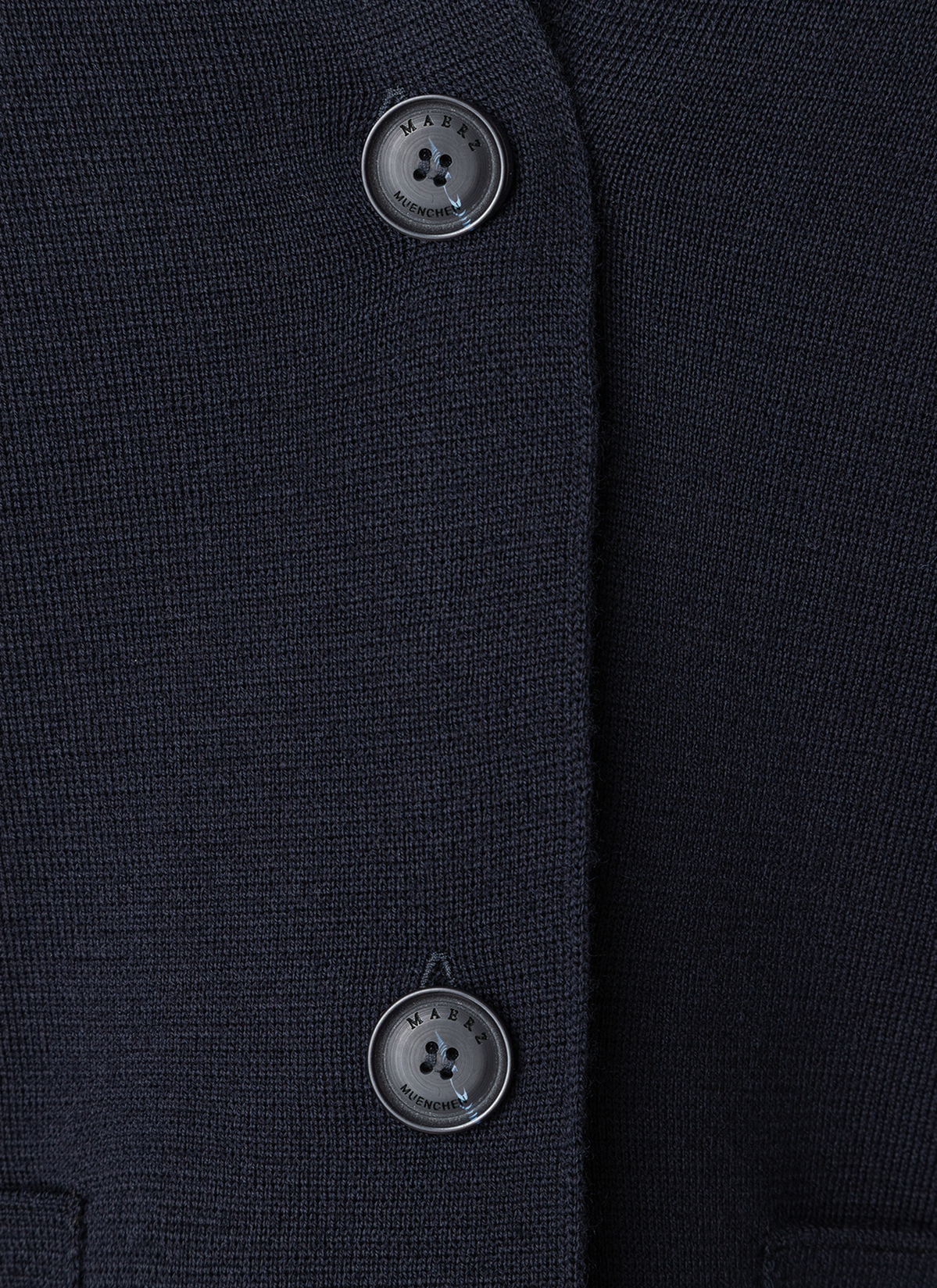 Strick Cardigan 1/1 Arm, Navy Detailansicht 1