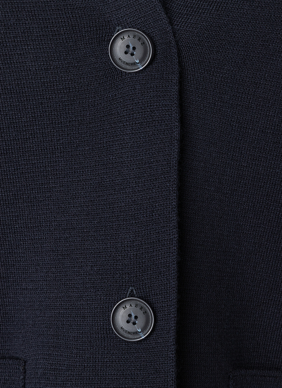 Strick Cardigan 1/1 Arm Navy Frontansicht