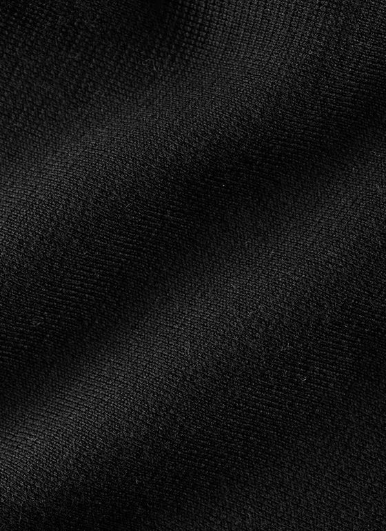 Strick Cardigan 1/1 Arm Black Frontansicht