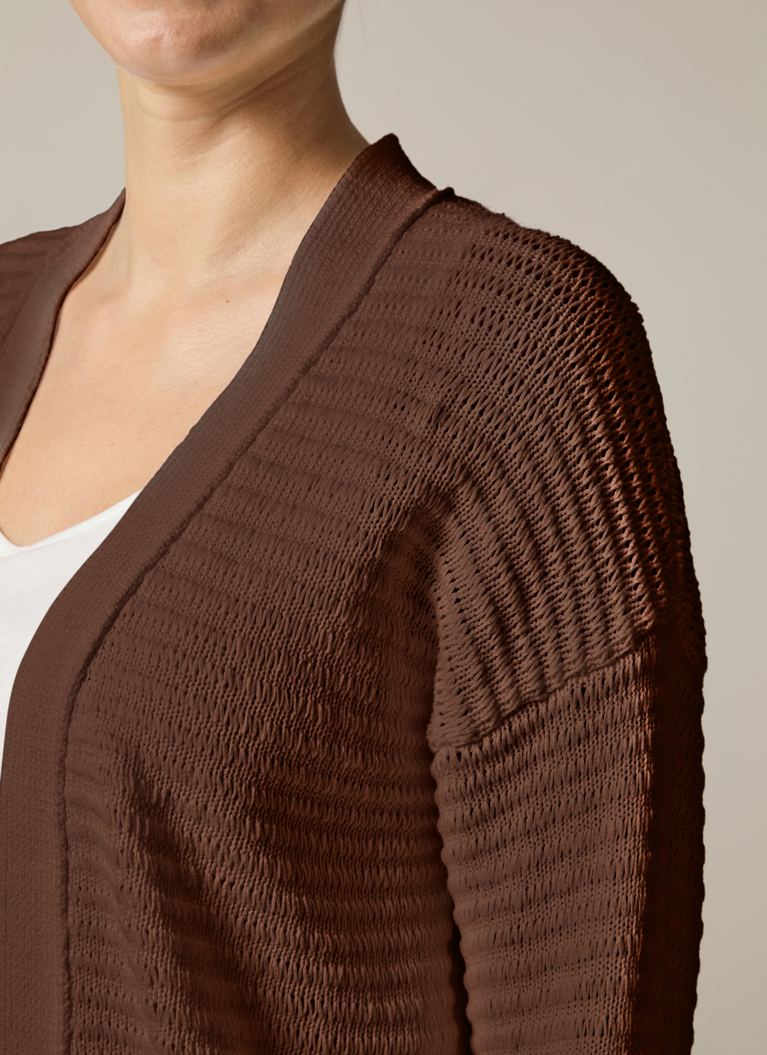 Strick Cardigan 1/1 Arm, Dark Chocolate Detailansicht 2