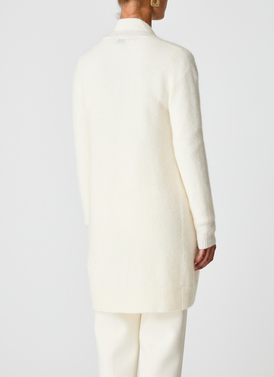Strickjacke lang New White Frontansicht