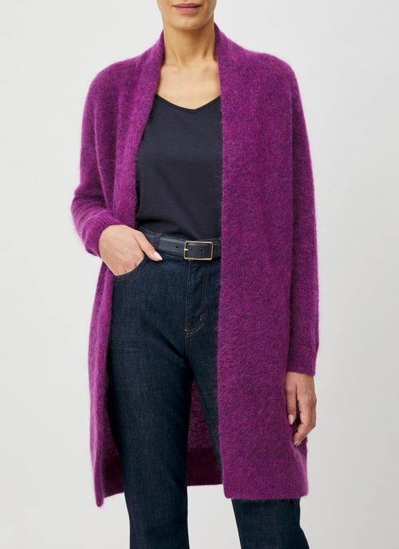 Strickjacke lang Classic Orchid Frontansicht