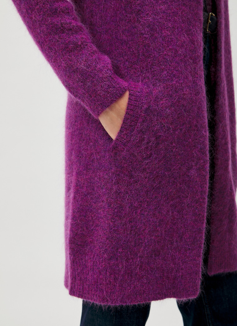 Strickjacke lang, Classic Orchid Detailansicht 2