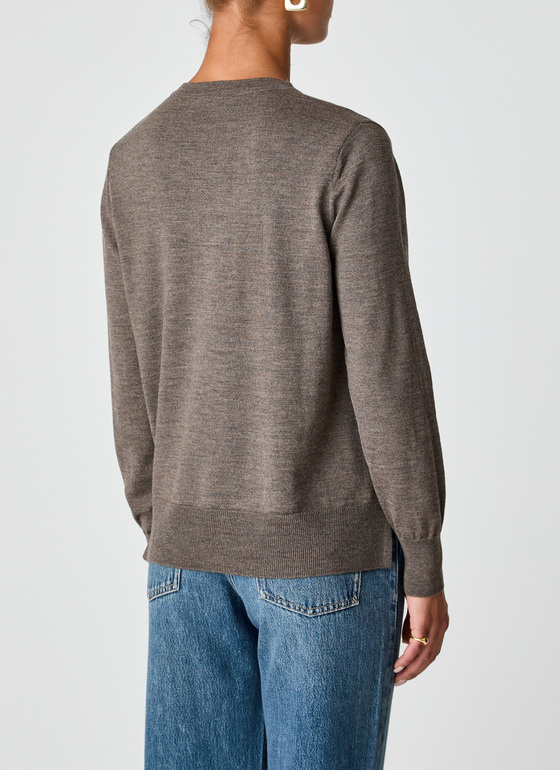 Strick Cardigan 1/1 Arm Hardwood Frontansicht