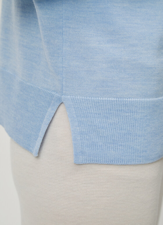 Strick Cardigan 1/1 Arm Blue Fountain Frontansicht