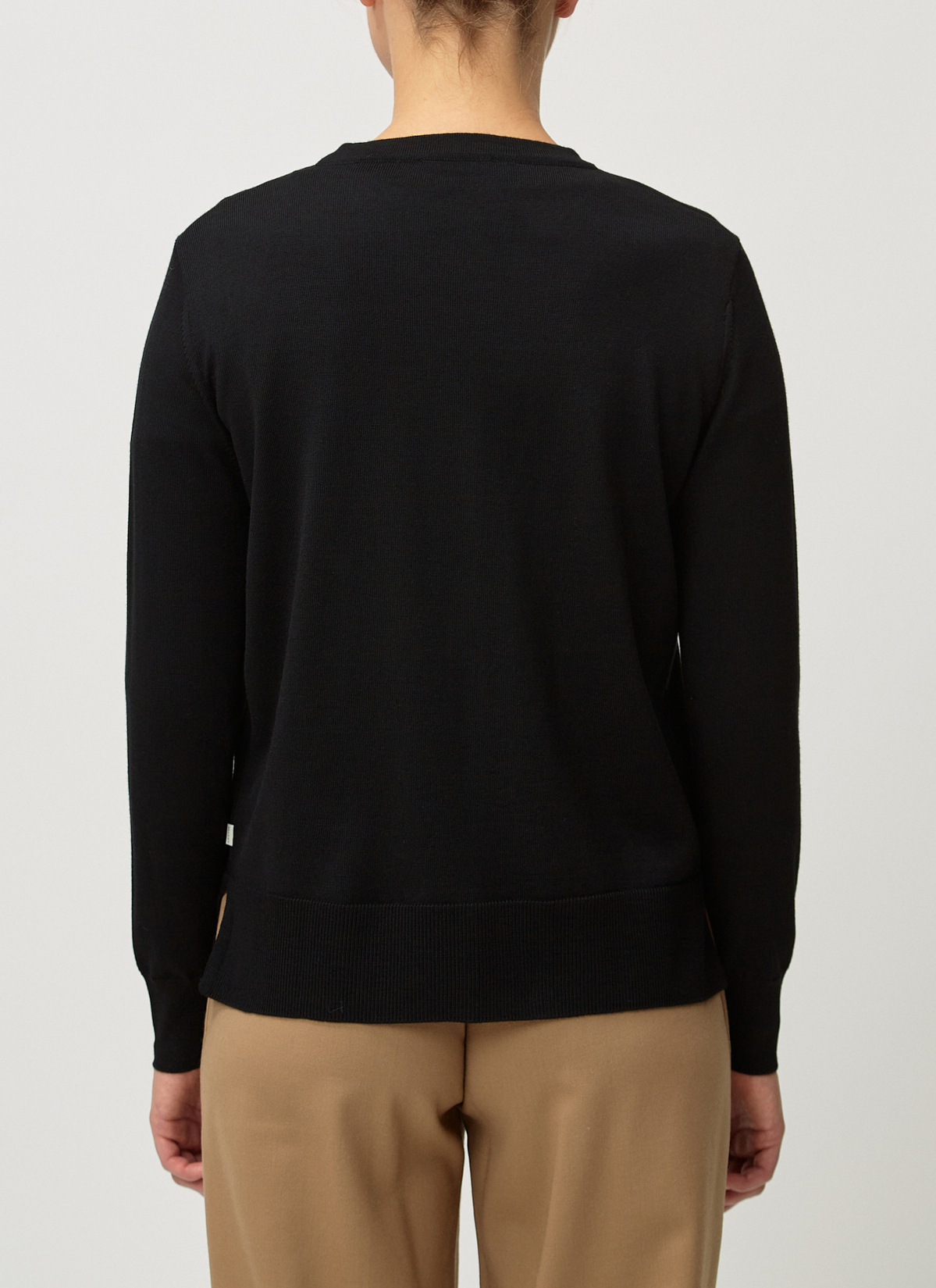 Strick Cardigan 1/1 Arm, Black Rückansicht