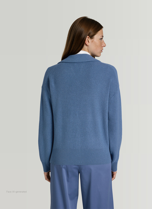 Strickjacke Zip 1/1 Arm width=