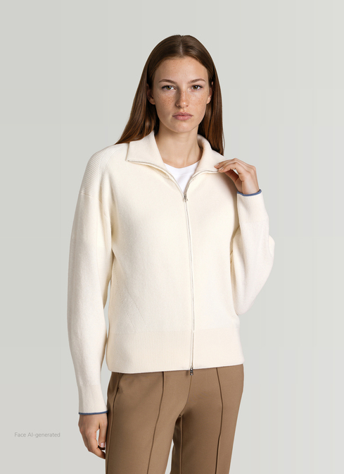 Strickjacke Zip 1/1 Arm width=