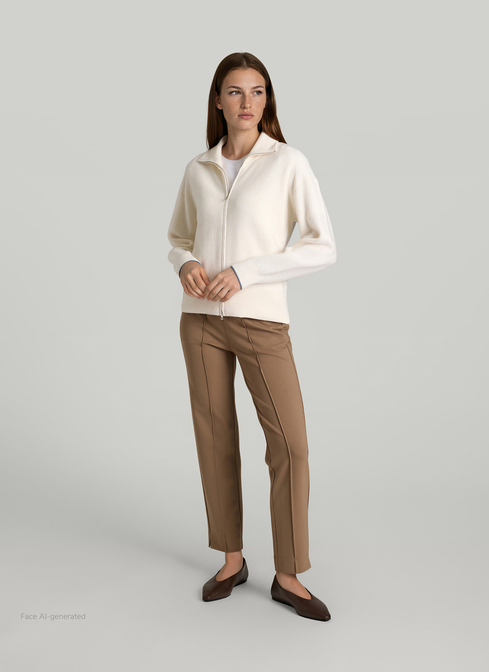 Strickjacke Zip 1/1 Arm width=