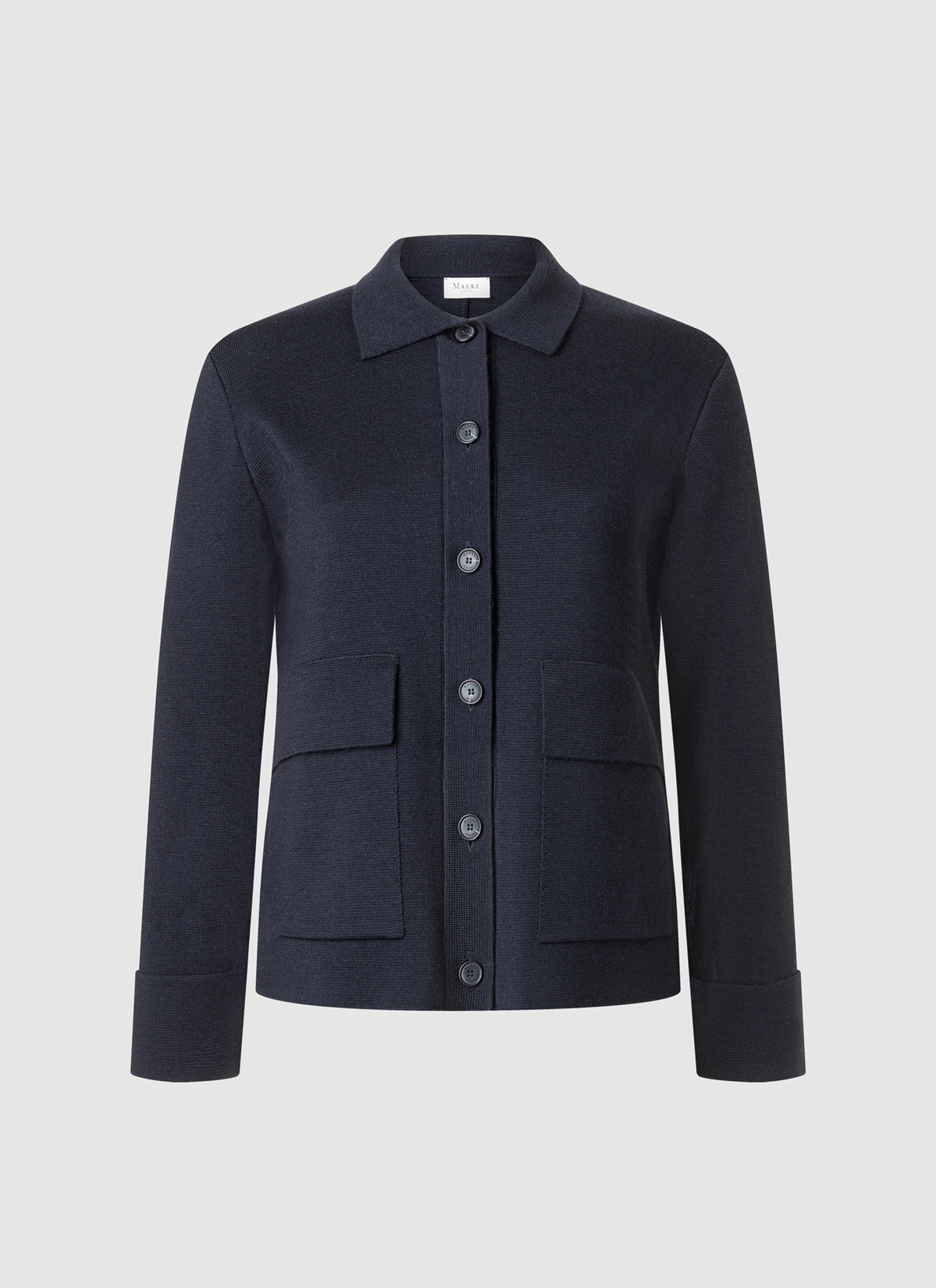 Strickjacke 1/1 Arm, Navy Frontansicht