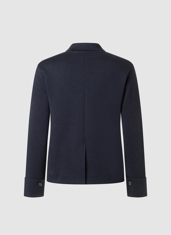 Strickjacke 1/1 Arm Navy Frontansicht