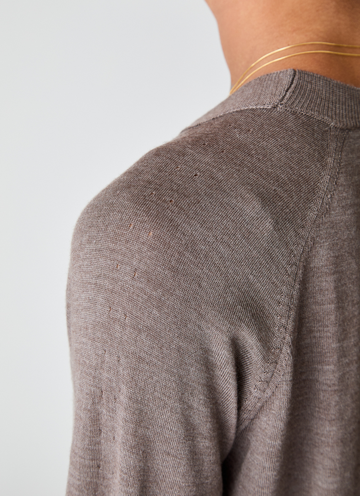 Strick Cardigan 1/1 Arm, Hardwood Detailansicht 2