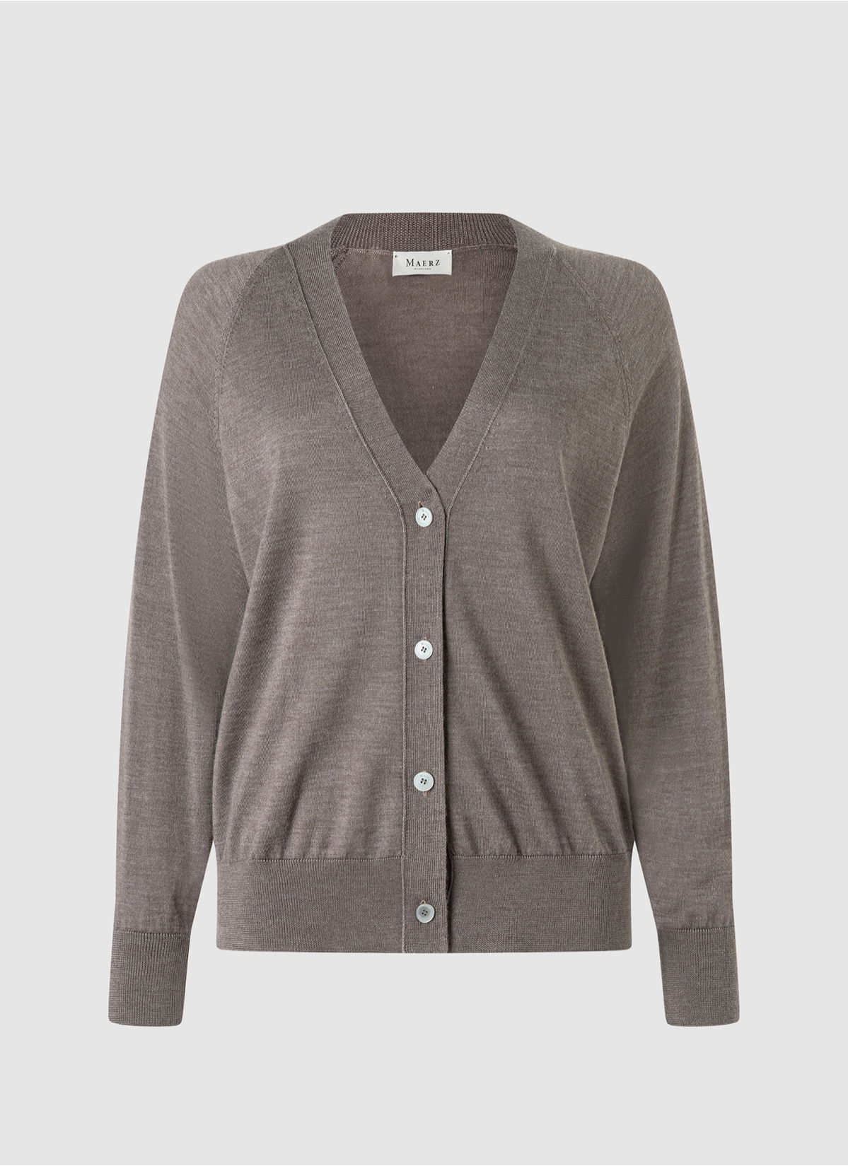 Strick Cardigan 1/1 Arm, Hardwood 