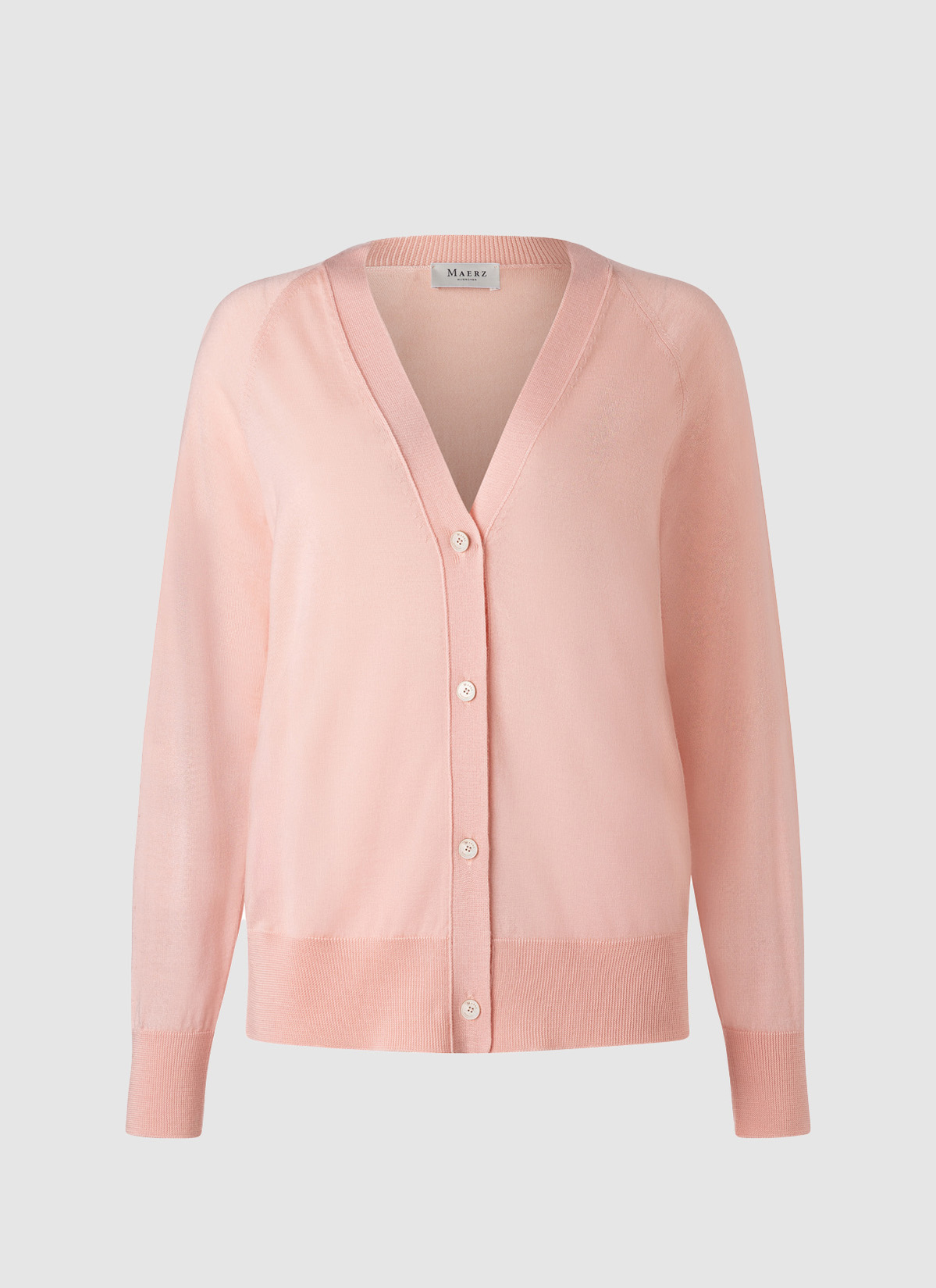 Strick Cardigan 1/1 Arm, Pastel Peach 