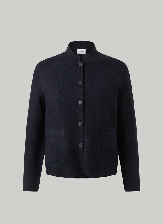 Strick Blazer Navy Frontansicht