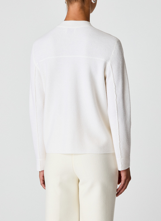 Strick Blazer New White Frontansicht