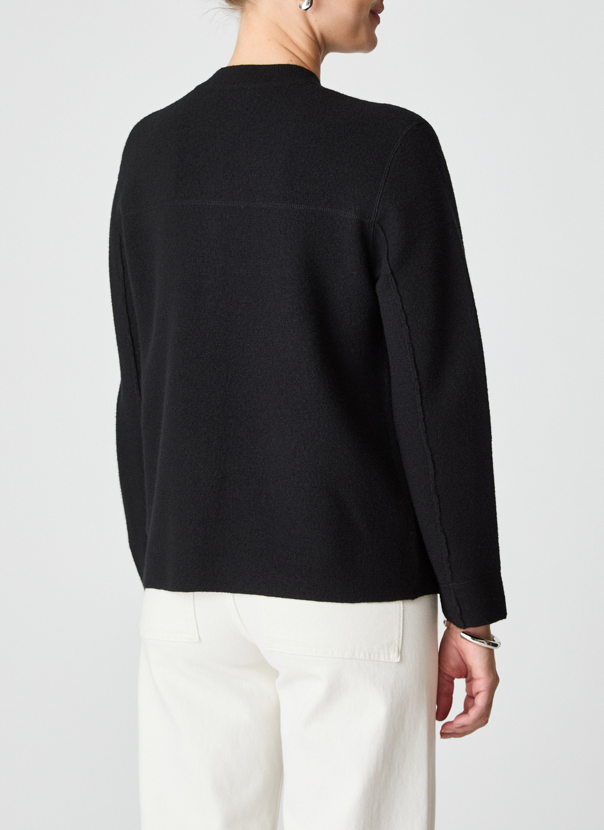 Strick Blazer, Black Rückansicht