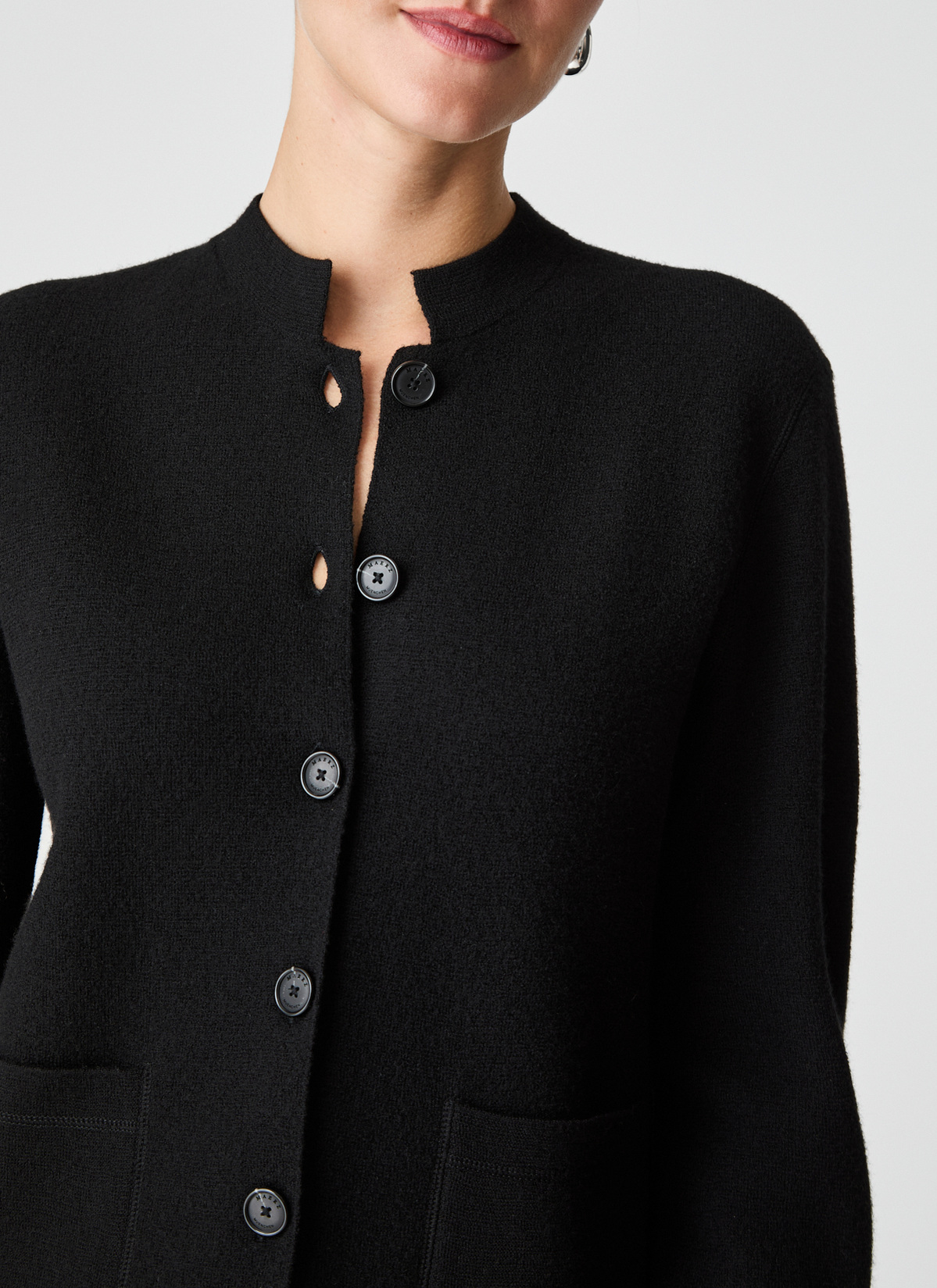 Strick Blazer, Black Detailansicht 2