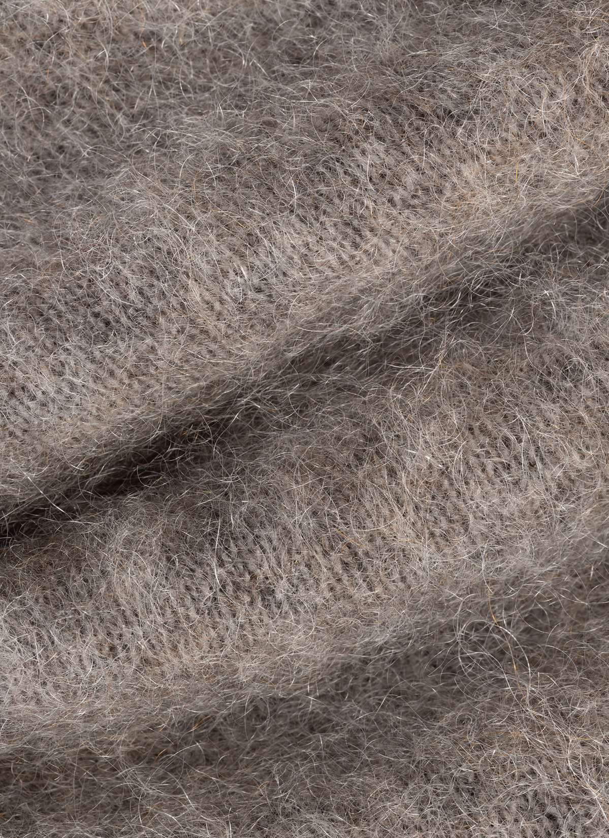 Strickjacke Knopf 1/1 Arm, Taupe Grey