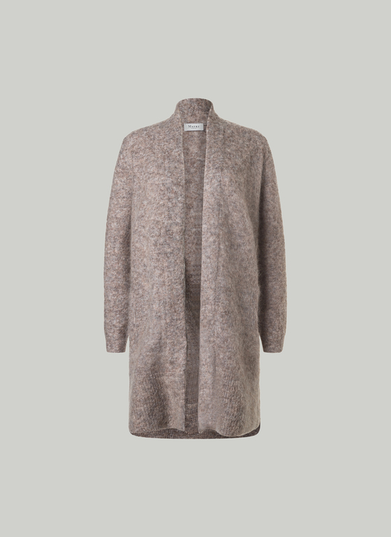 Strickjacke 1/1 Arm Taupe Grey Frontansicht