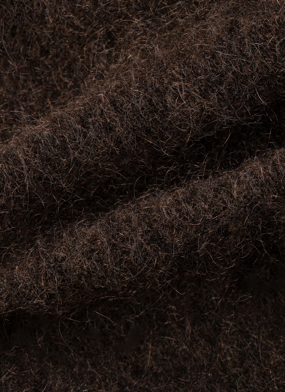 Strickjacke 1/1 Arm Dark Coffee Frontansicht