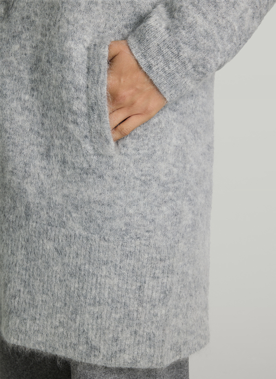 Strickjacke 1/1 Arm Autumn Mist Frontansicht