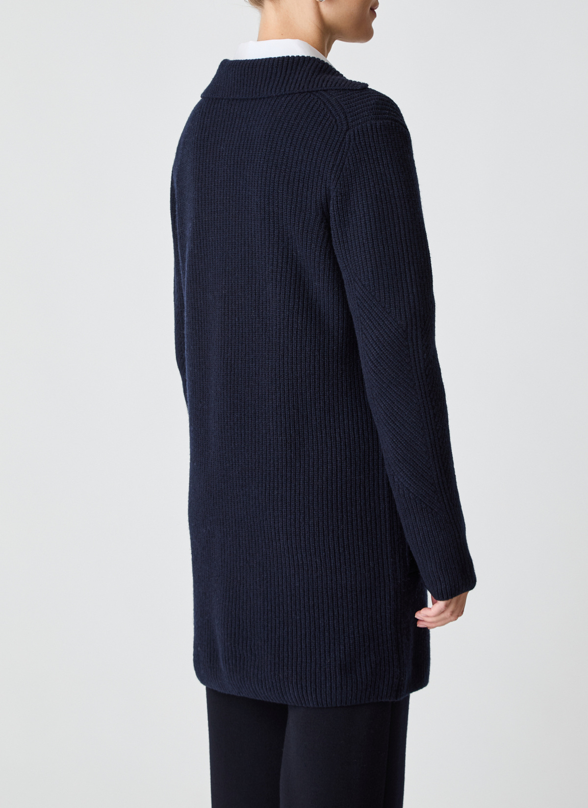 Strickjacke 1/1 Arm, Navy Rückansicht