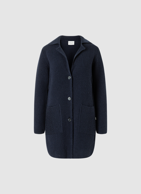 Strickjacke 1/1 Arm Navy Frontansicht