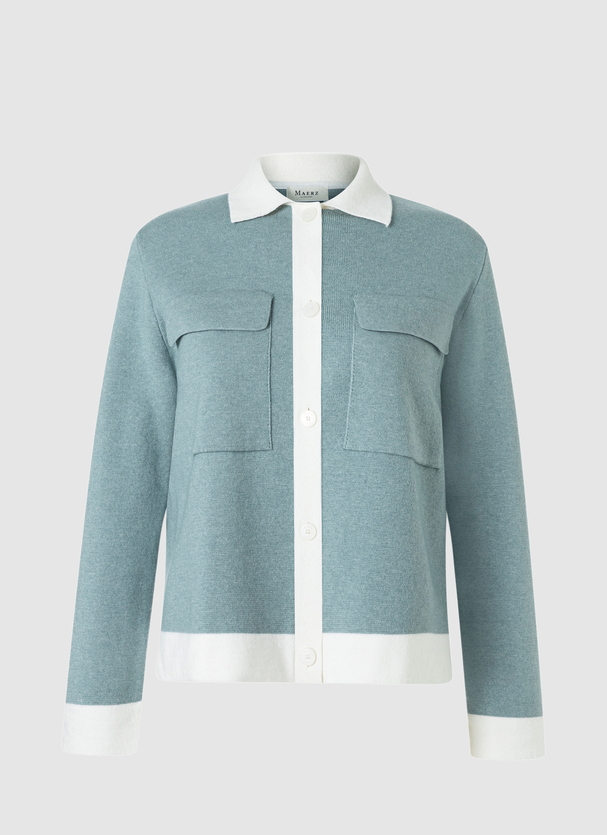 Strickjacke Knopf 1/1 Arm, Lake Blue 