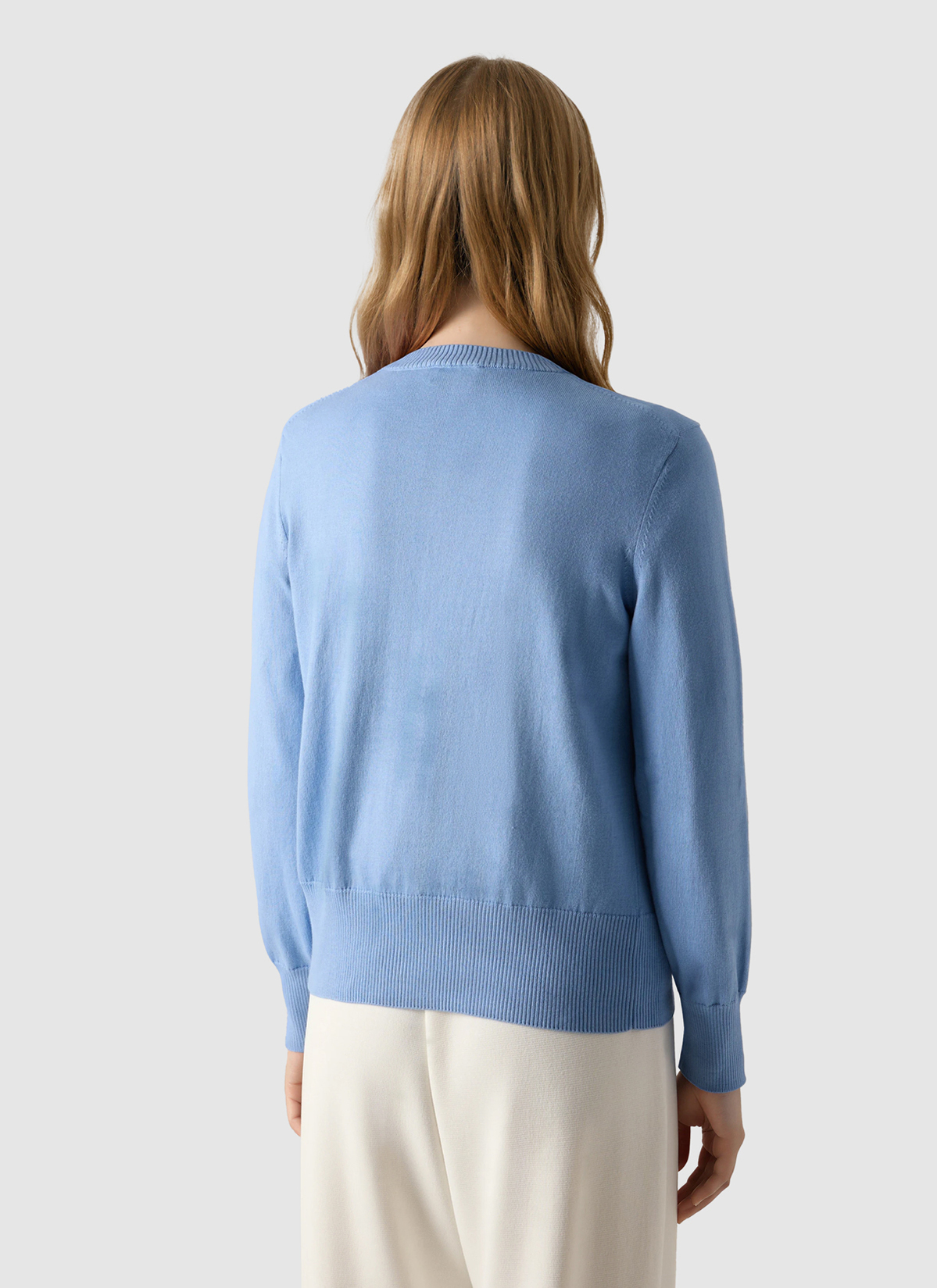 Strickjacke Schalkragen 1/1 Arm, Endless Sky Rückansicht