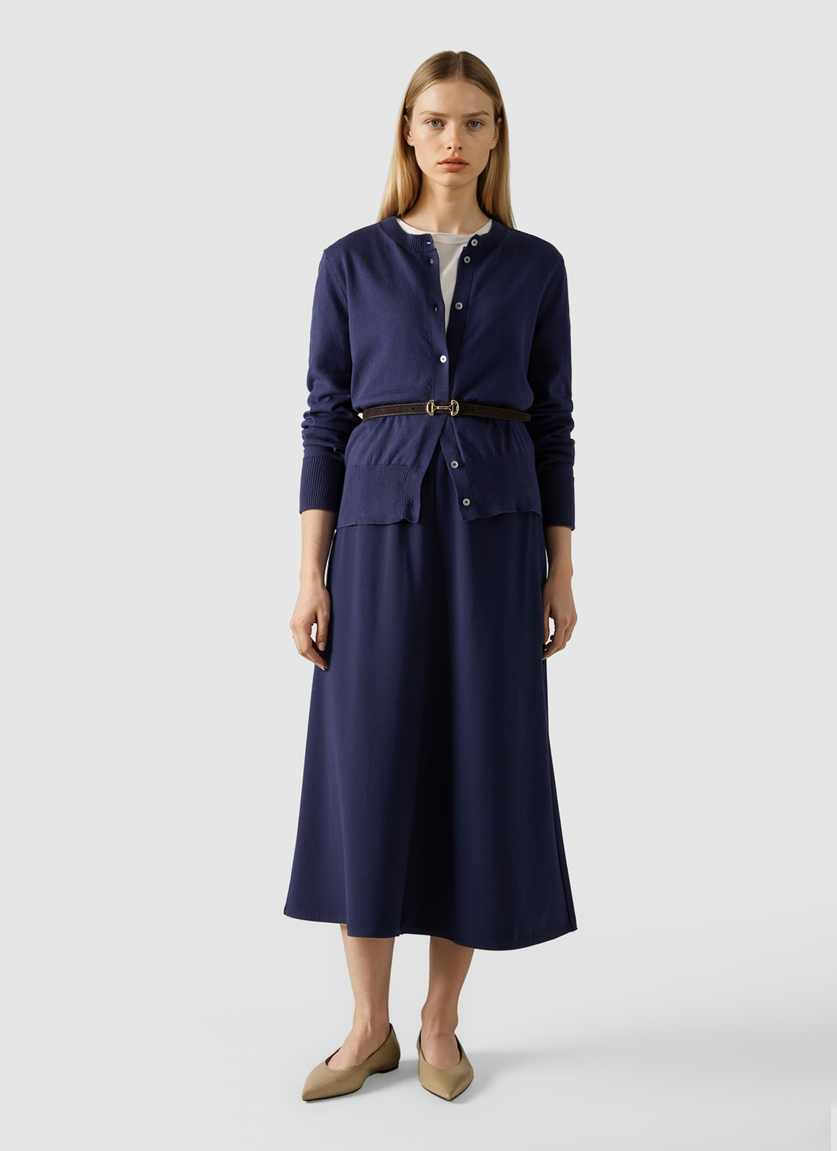 Strickjacke Schalkragen 1/1 Arm, Midnight Sail Detailansicht 2