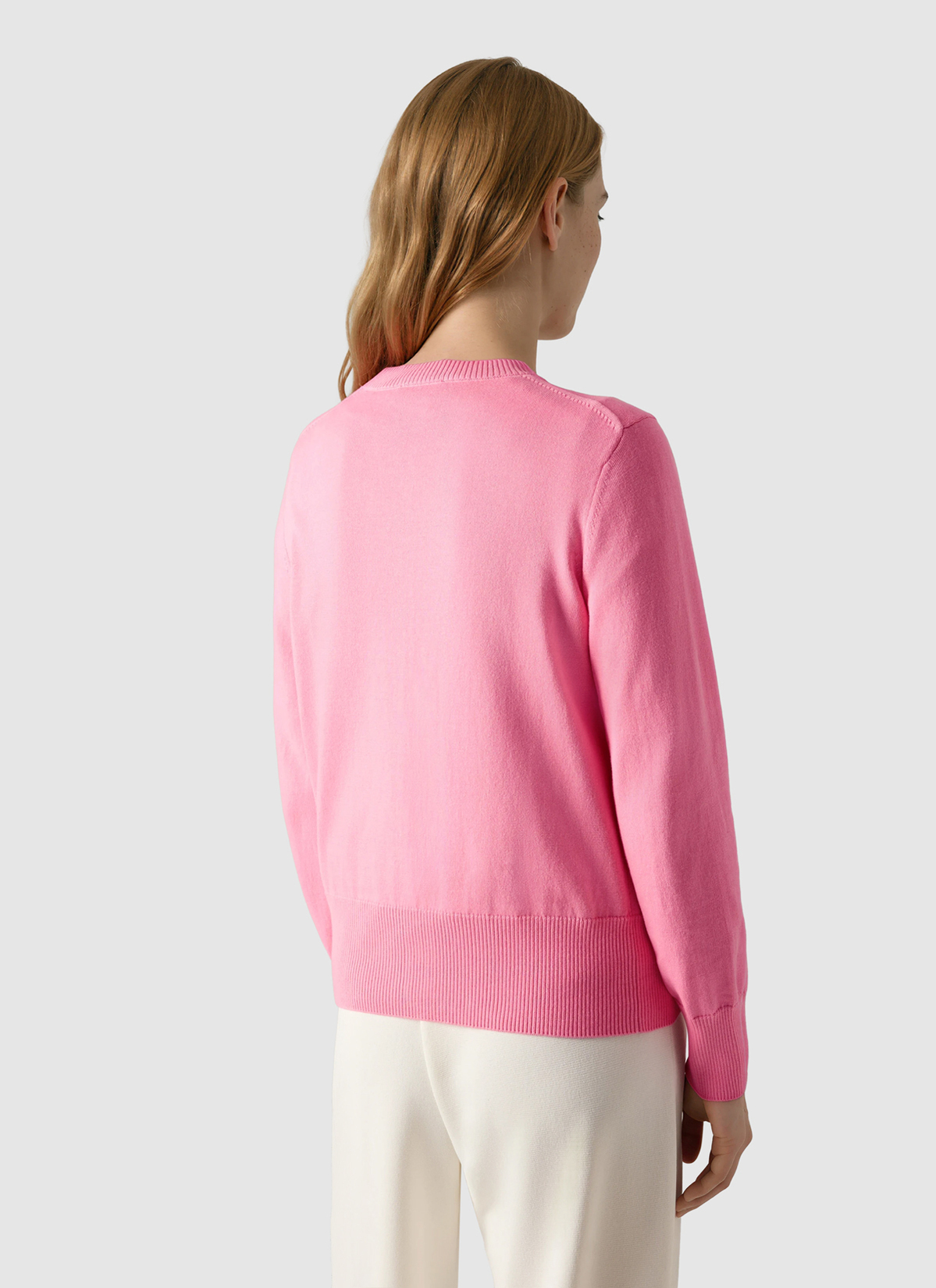 Strickjacke Schalkragen 1/1 Arm, Chateau Rose Rückansicht