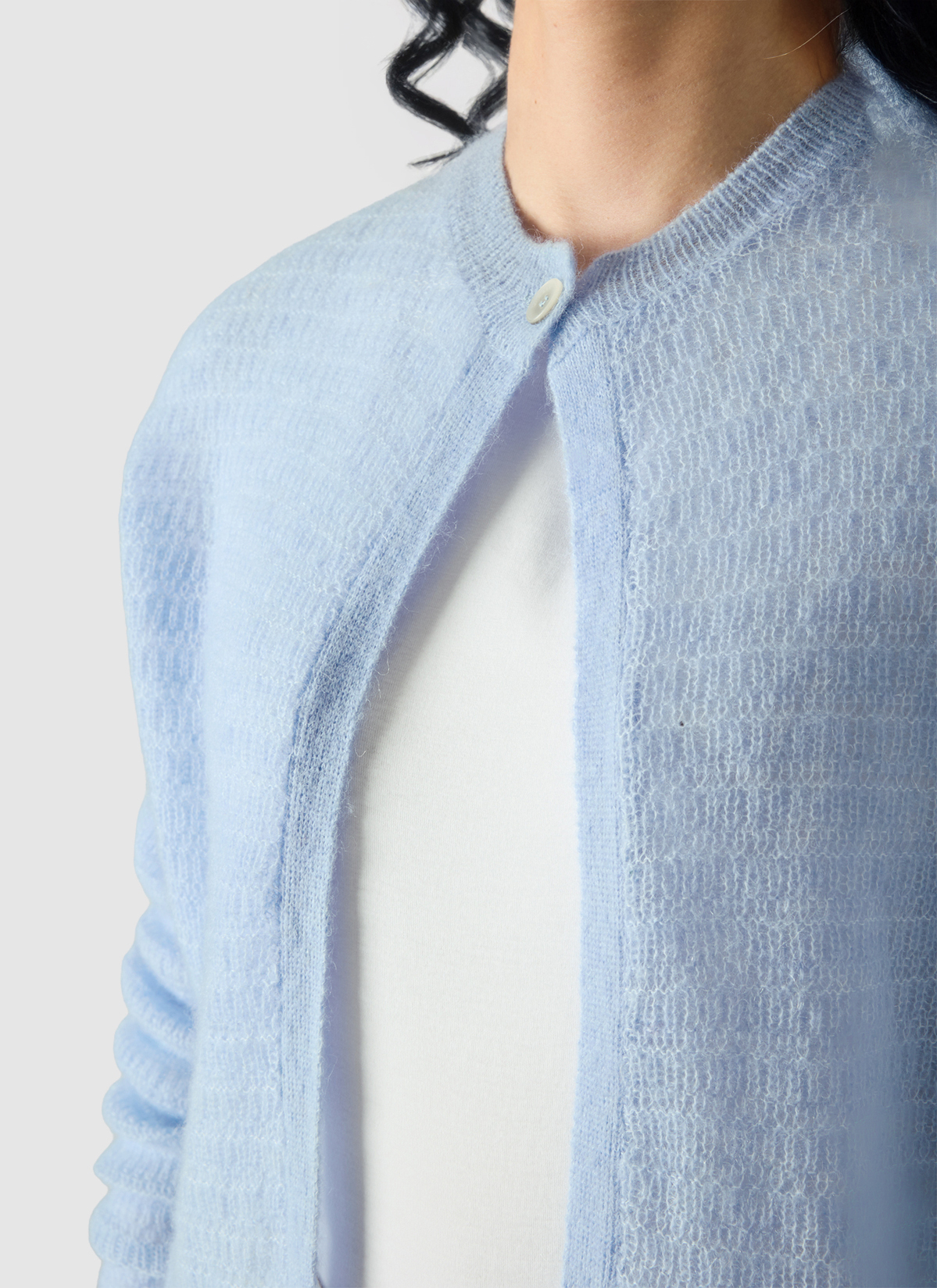 Strickjacke Knopf 1/1 Arm, Endless Sky Detailansicht 1