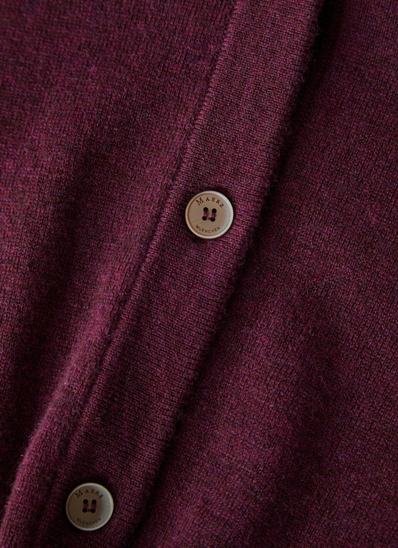 Strickjacke Knopf 1/1 Arm Oxid Red Frontansicht