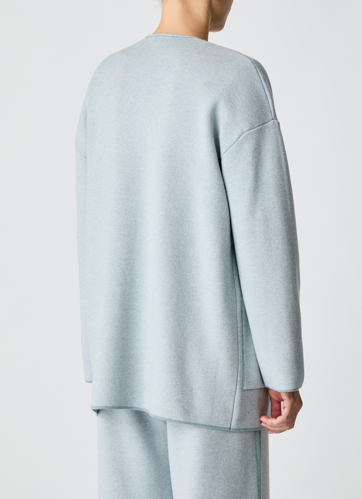 Strickjacke 1/1 Arm, Lake Blue Rückansicht