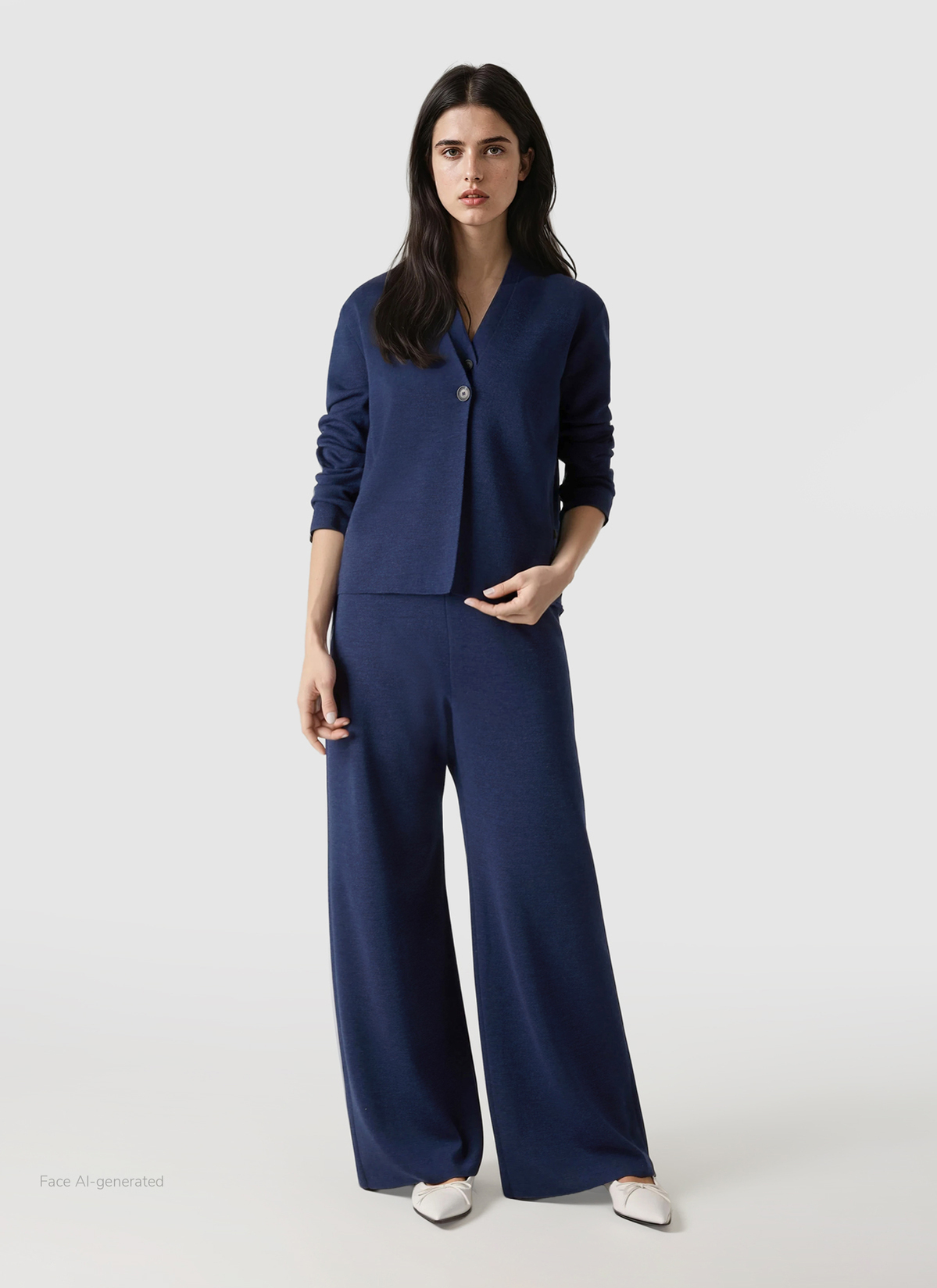 Strick Cardigan 1/1 Arm, Midnight Sail Detailansicht 2