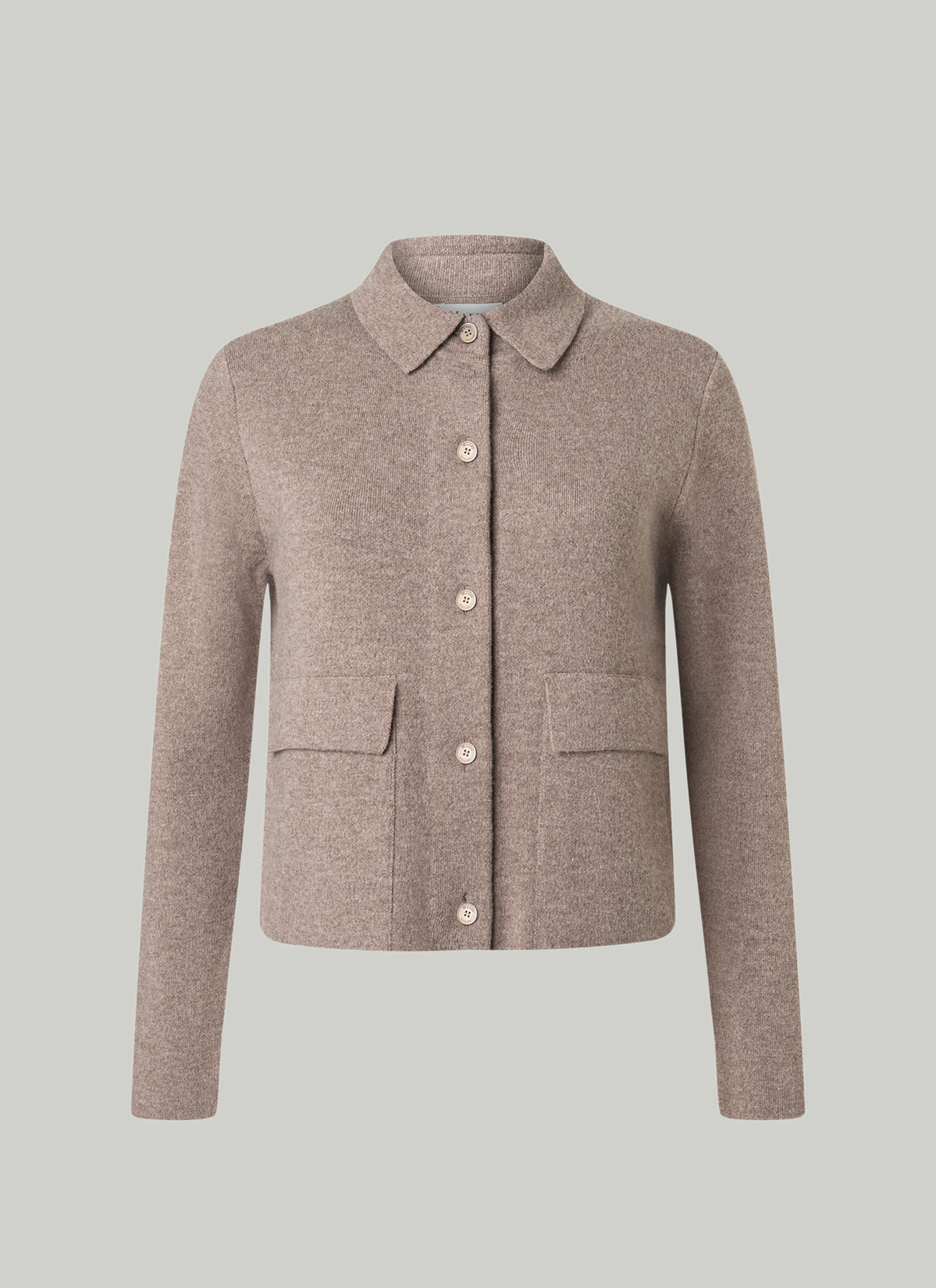 Strickjacke 1/1 Arm, Taupe Grey