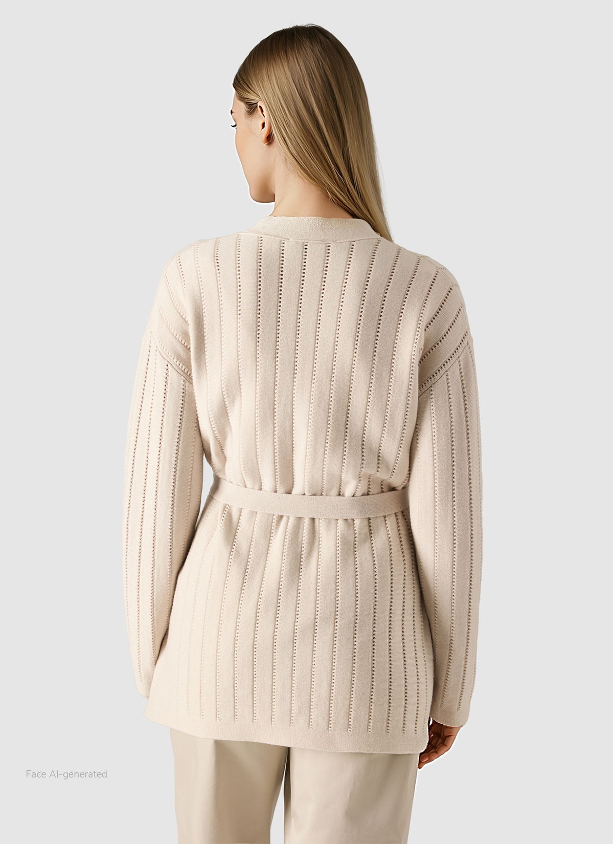 Strick Mantel, French Oak Rückansicht