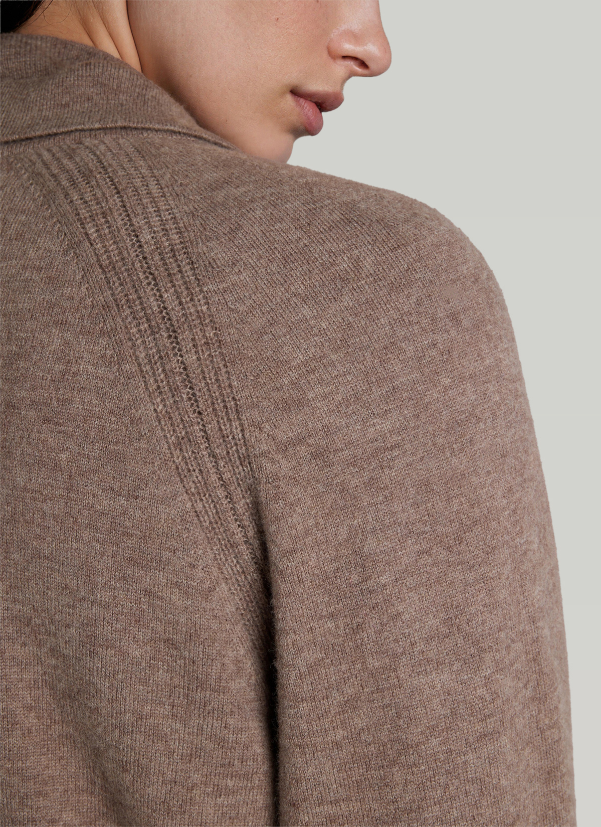 Strickjacke lang, Taupe Grey Detailansicht 1